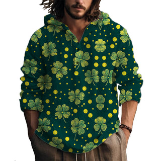 MARSVOVO Hooded Long Sleeve Shirt Men Fashion Graphic Button Up Lightweight Big and Tall Casual Vacation Shirts for Men