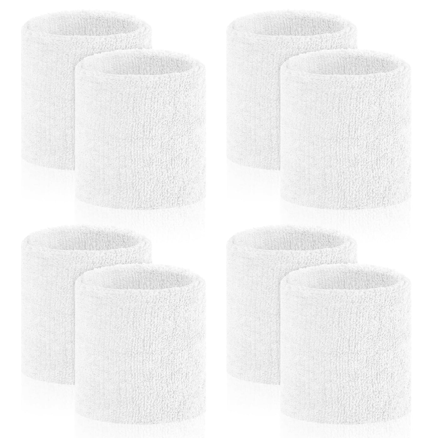 8 Pcs Sports Wrist Sweat Bands for Men & Women， Absorbent Wrist Sweatbands Tennis Wristbands, Elastic Wrist Bands for Sweat for Basketball Tennis Football Gym Running Working Out