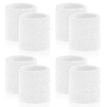 8 Pcs Sports Wrist Sweat Bands for Men & Women， Absorbent Wrist Sweatbands Tennis Wristbands, Elastic Wrist Bands for Sweat for Basketball Tennis Football Gym Running Working Out