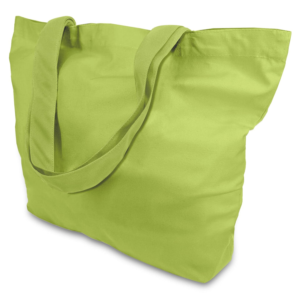 TOPDesign 1 | 3 | 6 | 12 | 24 Pack Super Strong Large 12oz Cotton Canvas Tote Bag, Reusable Grocery Shopping Cloth Bag, Fashionable Two-Tone Tote for Crafts, DIY Your Creative Designs (Pack of 1)