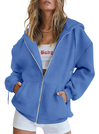 PRETTYGARDEN Women's 2026 Spring Zip Up Y2K Hoodies Casual Long Sleeve Sweatshirts Fall Winter Track Jackets with Pockets