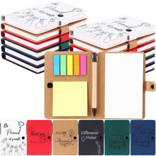 Resurhang 36 Pack Appreciation Gifts Bulk Inspirational Spiral Notebook with Sticky Note Pen, Note Pads Motivational Journals Thank You Gifts for Employee Volunteer Teacher Nurse Team (Pattern)