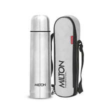 Milton Thermosteel Flip Lid Flask 350, Double Walled Vacuum Insulated Thermos 350 ml | 12 oz | 24 Hours Hot and Cold Water Bottle with Cover, 18/8 Stainless Steel, BPA Free, Leak-Proof | Silver