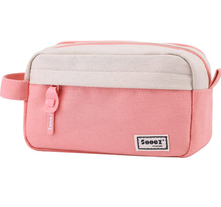 Sooez Original High Capacity Pencil Case, Big Pencil Bag Pouch Box Organizer Pen Case, Aesthetic Supply for Girls Adults, Portable Journaling Supplies with Easy Grip Handle & Loop, Mint Green