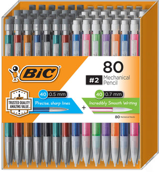BIC Xtra-Smooth Mechanical Pencils with Erasers, Medium Point (0.7mm), 10-Count Pack, Bulk Mechanical Pencils for School or Office Supplies
