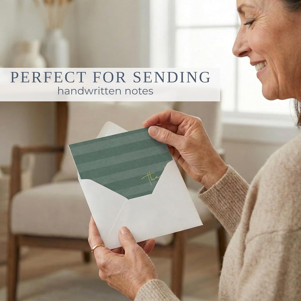 Beautiful Thank You Cards Set of 30 With Envelopes and Stickers - Elegant Blank Cards For Personalized Notes - Perfect Bulk Stationary Set For All Occasions incl. Weddings, Business & Baby Showers