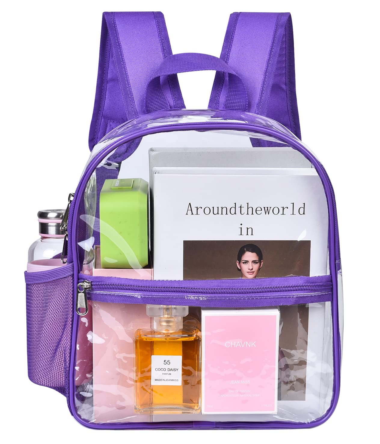 USPECLARE Clear Backpack for Stadium Approved 12×6×12, Water proof Clear Bag for Stadium Events and Concert Work Sport Event