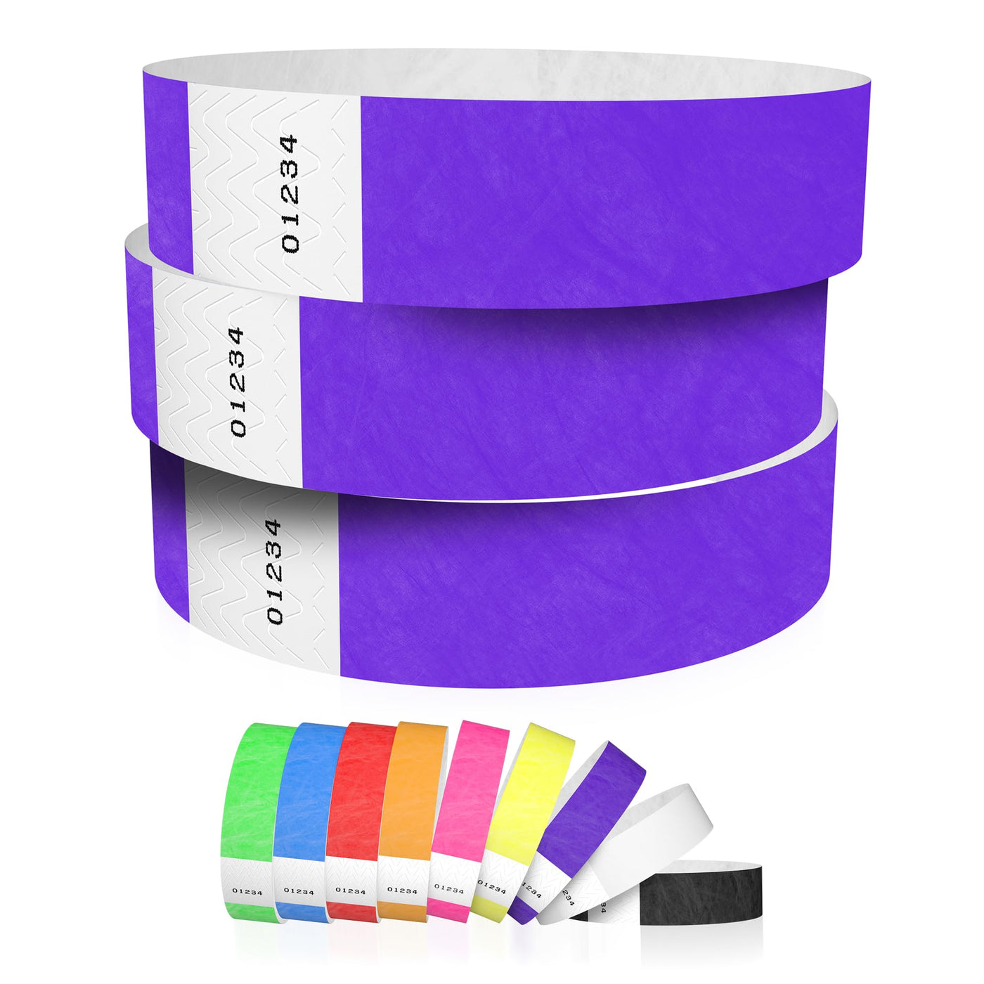 600 WristCo Tyvek Wristbands for Events, 6-Color Variety Pack – Tamper-Proof Design Prevents Reuse – Premium-Grade Bracelets for Hospital & Medical ID, Party, VIP Identification