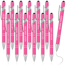 Zonon 12 Pcs Inspirational Pens Gift Set Funny Ballpoint Pen with Stylus Tip Motivational Graduation Gifts Bulk for Teacher Coworkers Nurse School Office Supplies(Morandi,Boss Lady)
