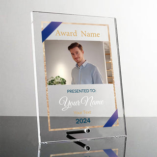 Award Plaques,13 x 9.5 in Acrylic Certificate Frame,Employee of The Month Plaque,Picture Plaques Holds A4 Size Paper,Placed Your Award,Diploma Certificate (Acrylic Plaque)