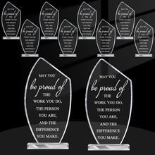 Bucherry 10 Pcs Employee Appreciation Awards for Coworker Acrylic Thank You Trophy May You Be Proud of The Work You Do Sign Prizes Retirement Goodbye Farewell Gift for Women Men(Stylish)