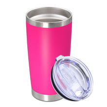20oz Tumbler Stainless Steel Tumbler Cup with Lid Vacuum Insulated Double Wall Travel Mug, Durable Powder Coated Travel Coffee Tumbler Mug for Hot & Cold Drinks, Purple,1 Pack