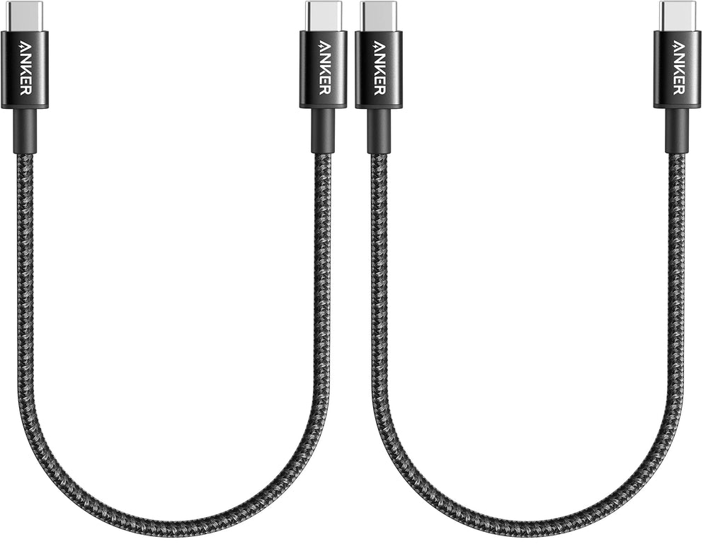 Anker USB C to USB C Cable, Type-C 60W Fast Charging Cable (6 FT, 2Pack) for iPhone 17 Series, iPad mini 6 and More (Black)