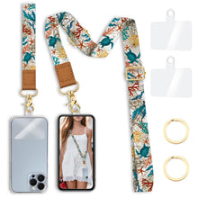 Yonlevres Flower Phone Lanyard Crossbody Strap, Floral Cell Phone Lanyards for around the Neck Wristlet Wrist Strap Adjustable for Keys Case Accessories Travel Essentials