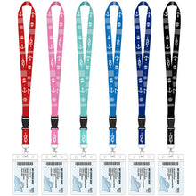 6 Pack Lanyards for Cruise Ship Cards with Waterproof ID Card Badge Holders for Royal Caribbean Cruise Essentials 2026（Ocean）