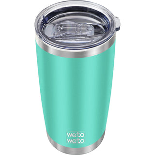 WETOWETO 20oz Tumbler, Stainless Steel Vacuum Insulated Coffee Travel Mug, Double Wall Powder Coated Insulated Coffee Mug Travel Mug with Lid Thermal Cup for Outdoor (Navy Blue, 1 Pack)