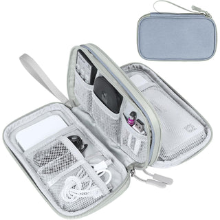 FYY Travel Cable Organizer Pouch Electronic Accessories Carry Case Portable Waterproof Double Layers All-in-One Storage Bag for Cord, Charger, Phone, Earphone Black