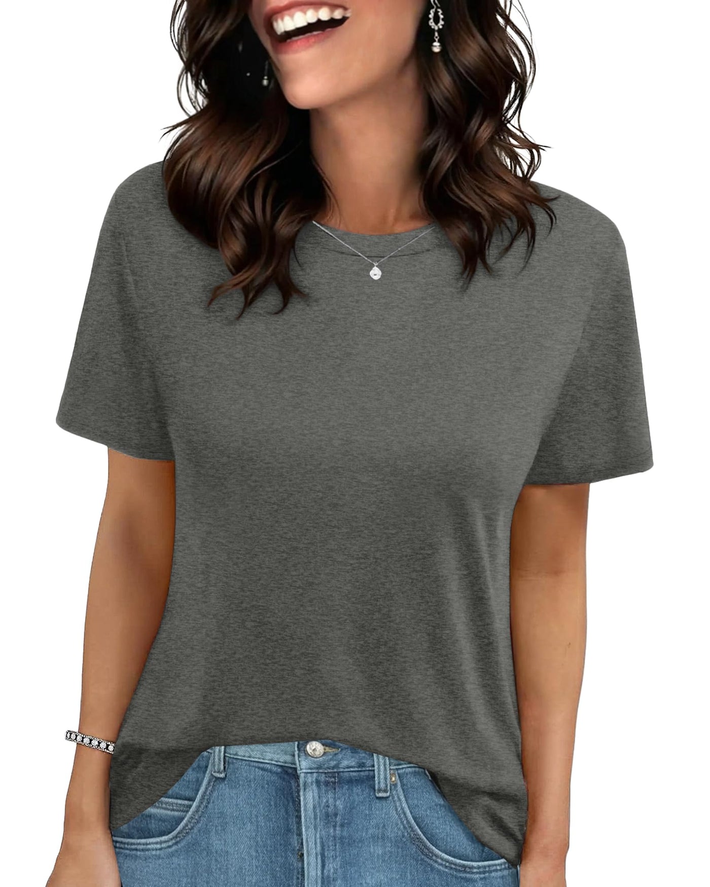 GAYHAY T Shirts for Women - Short Sleeve Spring Summer Tops Soft Basic Tees Beach Vacation Clothes for Casual 2026