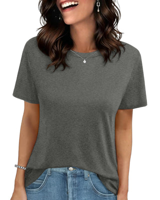 GAYHAY T Shirts for Women - Short Sleeve Spring Summer Tops Soft Basic Tees Beach Vacation Clothes for Casual 2026