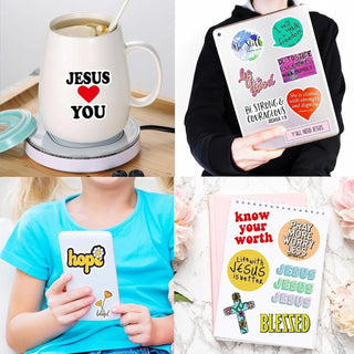 220Pcs Inspirational Christian Stickers Bulk, Vinly Waterproof Bible Verse Jesus Stickers for Water Bottles Laptop Scrapbook Journaling, Religious Faith Decals for Adults Teens Kids, Christian Gifts