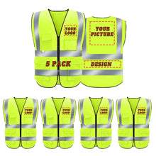 BeautyWill Custom Safety Vest Logo Class 2 High Visibility Reflevtive Vest Outdoor Protective Workwear