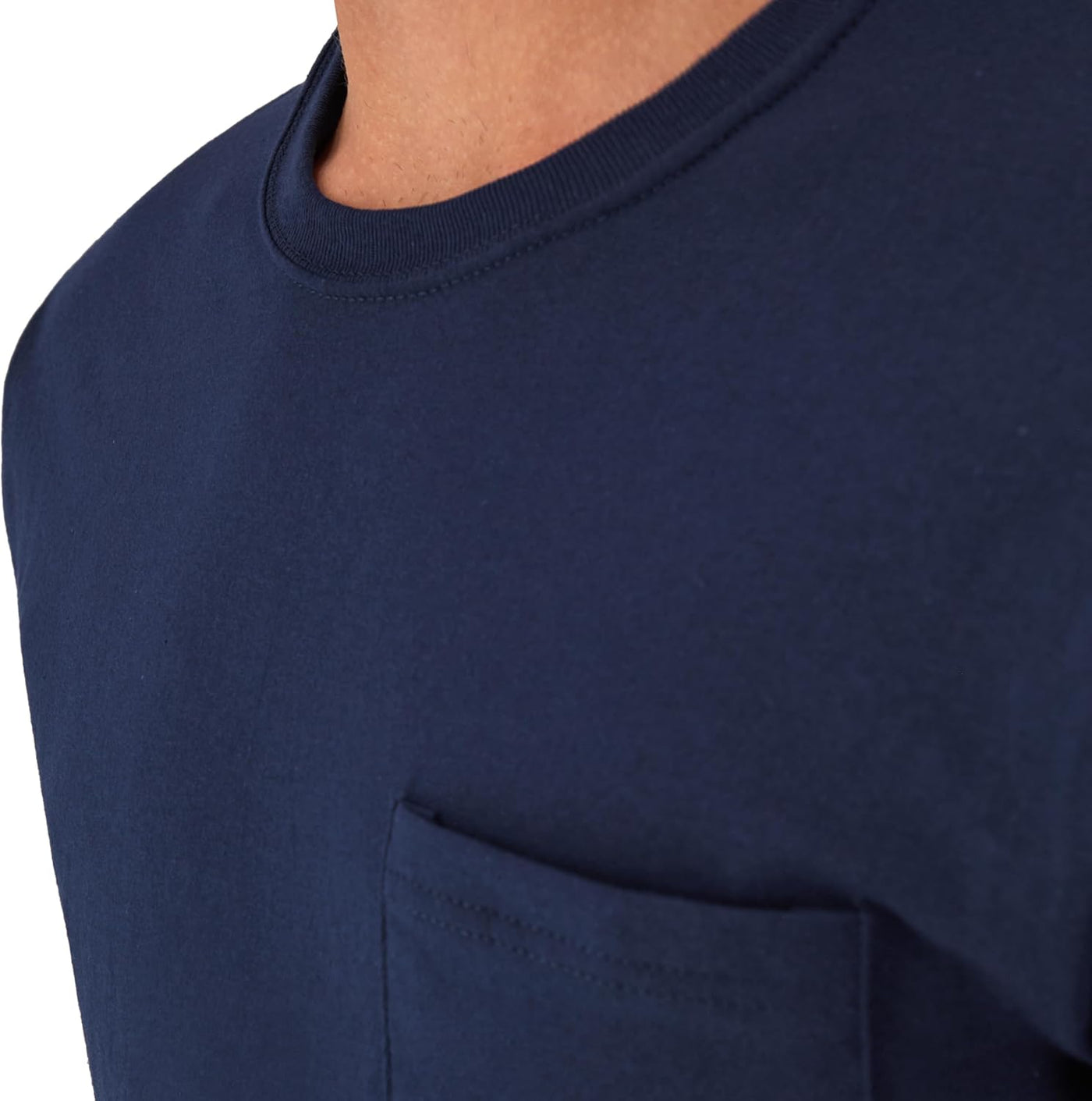 Hanes Men's Pocket T-Shirt Pack, 6-Pack, Cool & Breathable Cotton Tees, Stay-Tucked Undershirts for Men