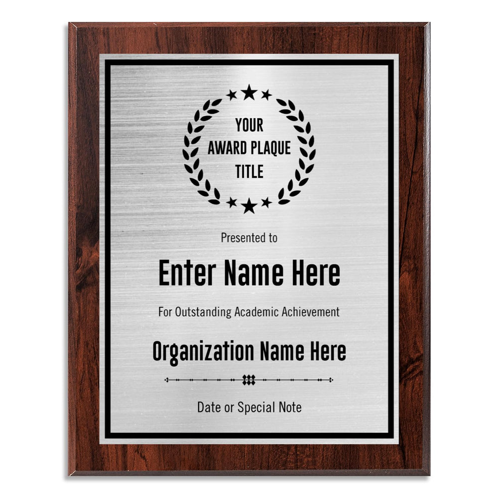 Custom Plaque - Add Title and Text - Award Plaque for Employee of the Month, Perfect as Retirement Plaque, Thank You, Service Recognition and Appreciation Gifts - Personalized Plaque for Men/Women (UV Print Gold/Black Plate, 6" X 8")