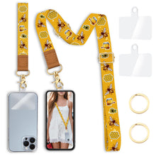 Yonlevres Flower Phone Lanyard Crossbody Strap, Floral Cell Phone Lanyards for around the Neck Wristlet Wrist Strap Adjustable for Keys Case Accessories Travel Essentials