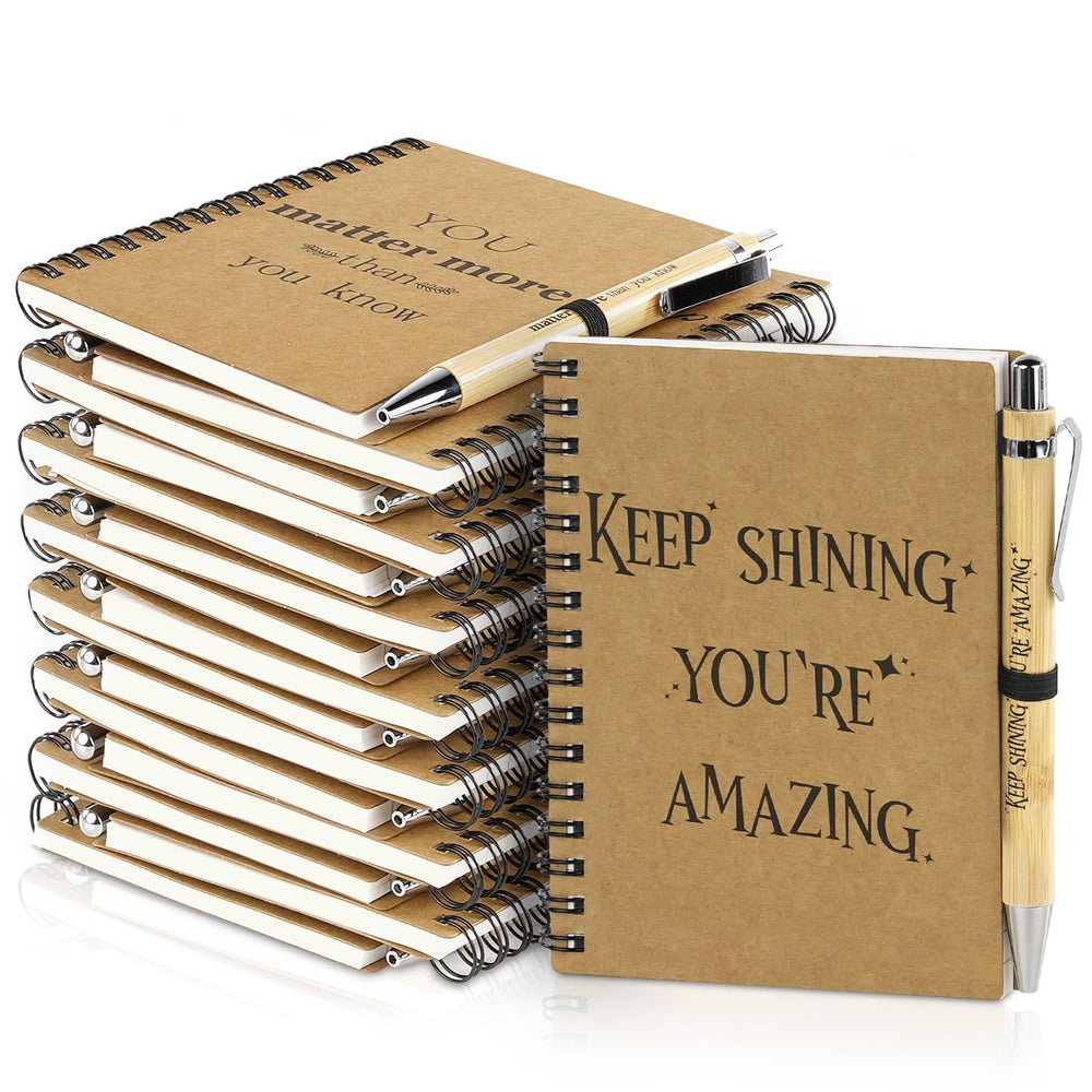 Dynta 16 Sets Employee Appreciation Gifts Bulk (20 Goodie Bags), Inspirational Notebooks, 4x5.5 Journals Bulk with Motivational Pens, Thank You Gifts for Coworkers Teachers Nurses Volunteers