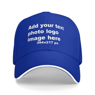 Custom Baseball Hats for Men & Women - Add Text/Photo/Logo - Adjustable Breathable Outdoor Hat, Sports & Casual- Bulk Supply