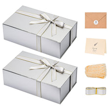 LIFELUM Green Gift Box for Presents 1 Pack 13.85 x 8.35 x 4.45 inch Big Decorative Large Gift Box for Clothes with Magnetic Lids Luxury Accessories Card, Ribbon, Filler,Sticker
