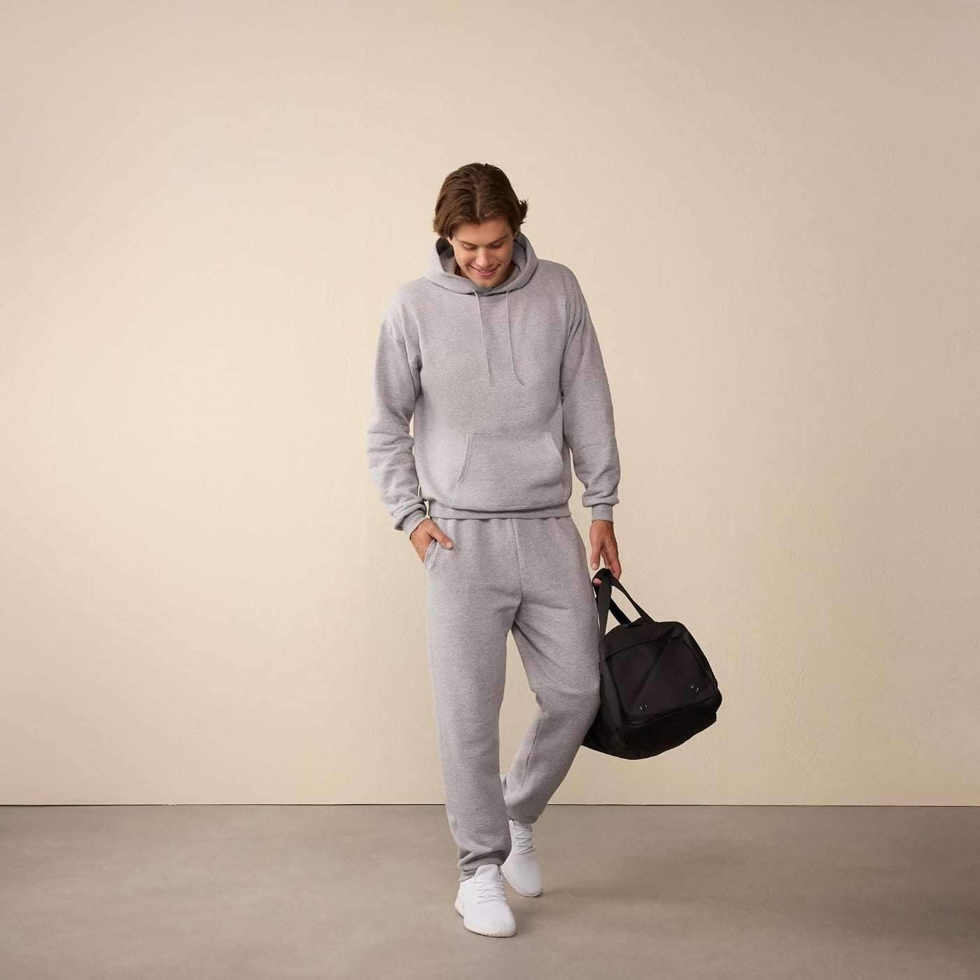 Hanes Men's EcoSmart Hoodie, Midweight Fleece, Pullover Hooded Sweatshirt