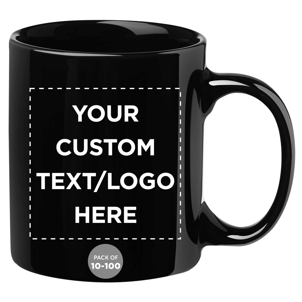 Father’s Day Custom Ceramic Coffee Mugs 11 oz. Set of 10/50/100, Personalized Bulk Pack - Coffee Cup Set, Iced Coffee Cup, Gaming Mug for Dad - White