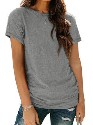 AUTOMET Women's Short Sleeve Shirts Summer Tops Crew Neck Basic Tees Casual Tshirts