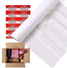 Honeycomb Packing Paper,12 inch x 200 ft Bubble Cushioning Wrap for Packing Moving,Products Gifts Wrapping Paper,Recyclable and Biodegradable Shipping Packing Materials with 20 Fragile Sticker Labels