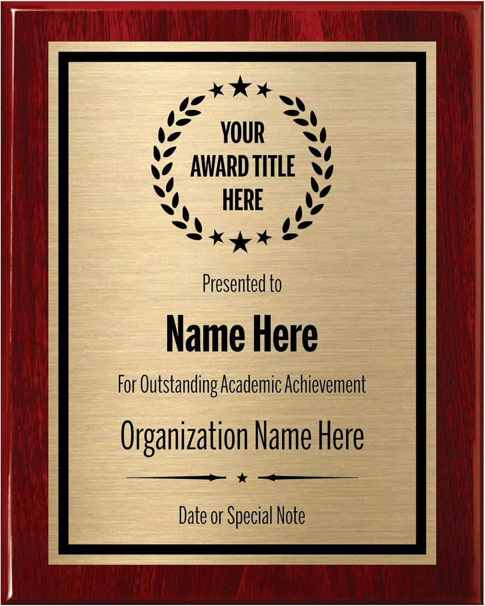 Award Plaques Personalized with Your Text and Title - Engraved Plaque Customized for Employee Appreciation, Recognition, Retirement, Service, Thank You, and more - Custom Awards for Employees, Co-Worker, Friends - Choose Your Size: (6x8 Gold/Black)