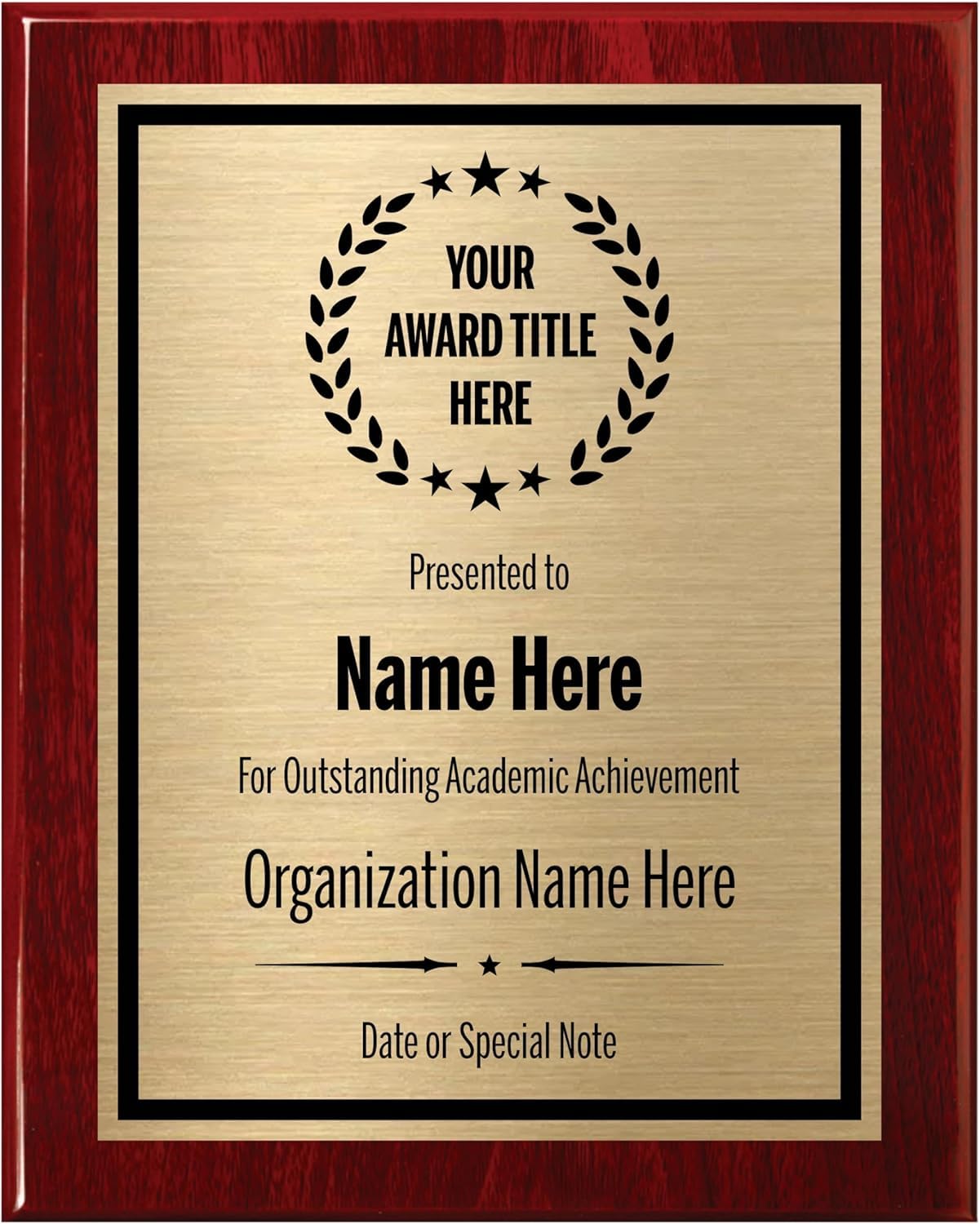 Award Plaques Personalized with Your Text and Title - Engraved Plaque Customized for Employee Appreciation, Recognition, Retirement, Service, Thank You, and more - Custom Awards for Employees, Co-Worker, Friends - Choose Your Size: (6x8 Gold/Black)