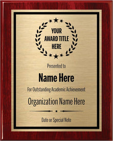 Award Plaques Personalized with Your Text and Title - Engraved Plaque Customized for Employee Appreciation, Recognition, Retirement, Service, Thank You, and more - Custom Awards for Employees, Co-Worker, Friends - Choose Your Size: (6x8 Gold/Black)