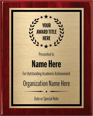 Award Plaques Personalized with Your Text and Title - Engraved Plaque Customized for Employee Appreciation, Recognition, Retirement, Service, Thank You, and more - Custom Awards for Employees, Co-Worker, Friends - Choose Your Size: (6x8 Gold/Black)