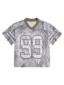 SOLY HUX Mens Jersey Y2k Baggy Shirts Graphic Tees Oversized V Neck Tshirts Summer Tops