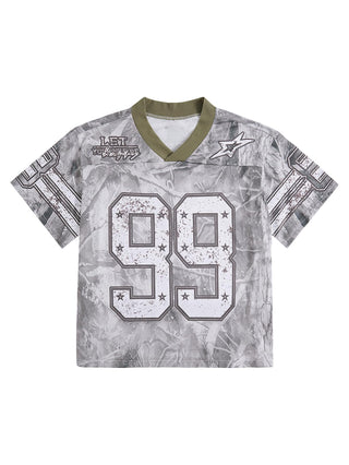 SOLY HUX Mens Jersey Y2k Baggy Shirts Graphic Tees Oversized V Neck Tshirts Summer Tops
