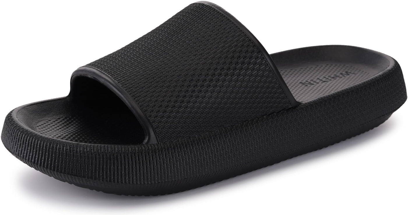 WHITIN Slippers for Women Non Slip | Cushioned Thick Sole Slides | Quick Drying Bathroom Sandals