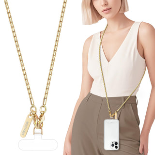 MOUTAKEY Phone Wrist Strap Metal Phone Chain Wristlet Strap Detachable iPhone Lanyard Wrist with 2 Tether Tabs iPhone Charm strap For Women girls Shopping Traveling Party Walking