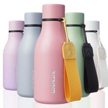 BJPKPK Insulated Water Bottles, 18 oz Stainless Steel Metal Water Bottle with Strap, BPA Free Leak Proof Jugs, Mugs, Flasks, Reusable Thermal Flasks for Sports & Travel, Orange