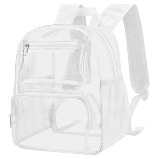 MAY TREE Clear Backpack Stadium Approved for Women and Men, Clear Bag for Stadium Events, Transparent bag for Concert Sporting Festival, Black