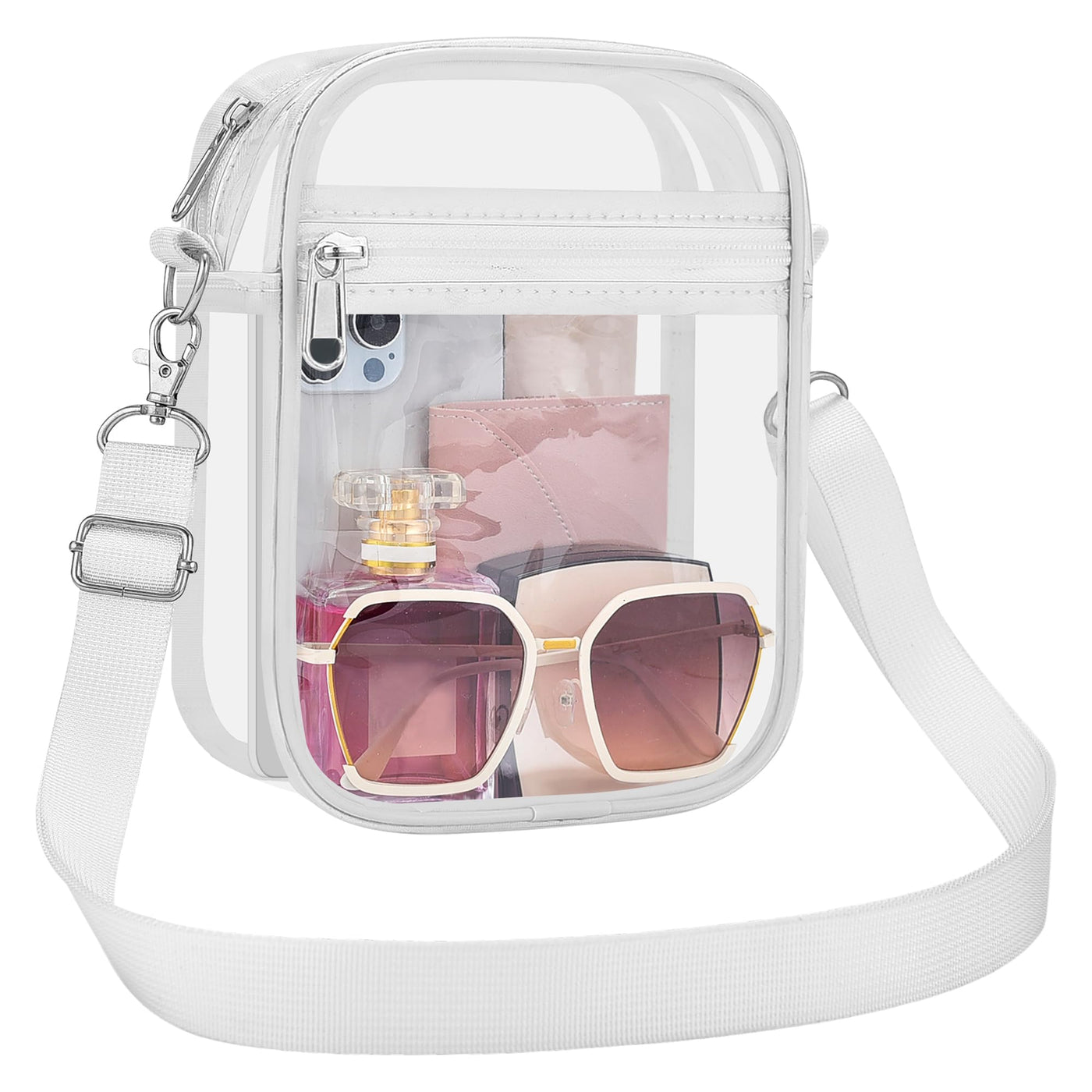 Clear Bag Stadium Approved Clear Purse for Women Clear Crossbody Bag for Stadium Events Concerts Festivals