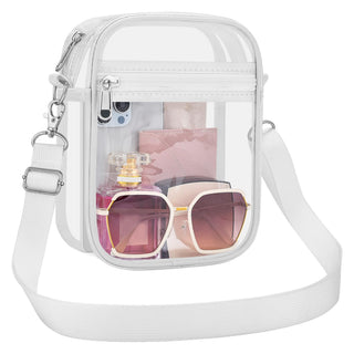 Clear Bag Stadium Approved Clear Purse for Women Clear Crossbody Bag for Stadium Events Concerts Festivals