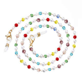 humlbird Mask Lanyard Eyeglasses Chain Healing Crystal Beaded Sunglasses Chains with Pearl for Women