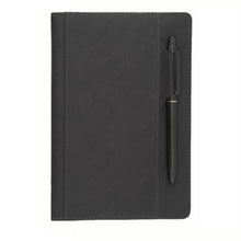 Premium Hardcover Executive Notebook with Pen and Pen Holder Clip, Card Pockets, 240 Pages, College Ruled, 80GSM, Leather Note Book for Work, Study, Diary and Other Scenarios, Suitable Journal for Both Men and Women