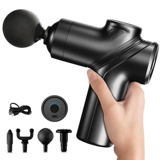LEERCON Massage Gun Deep Tissue, Silent Motor and Portable Massage Gun with 4 Interchangeable Heads for Deep Muscle Relief and Relaxation, Relax Gift